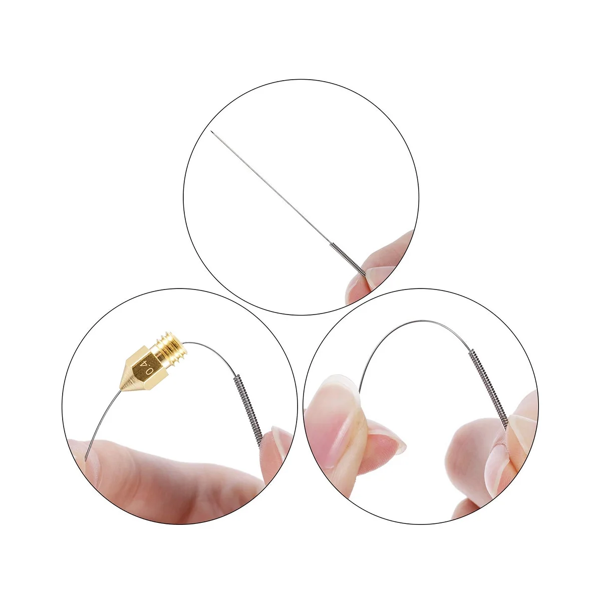 

3D Printer Nozzles Kit with 10Pcs MK8 0.4mm 3D Printer Brass Nozzles Extruder for 3D Printer Accessories
