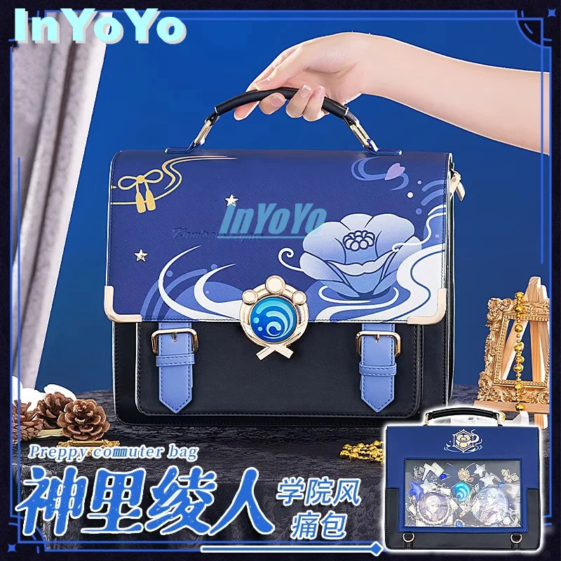 

InYoYo Kamisato Ayato Cosplay Genshin Impact преппи рюкзак Impression тематический Рюкзак Школьная Повседневная модная сумка через плечо