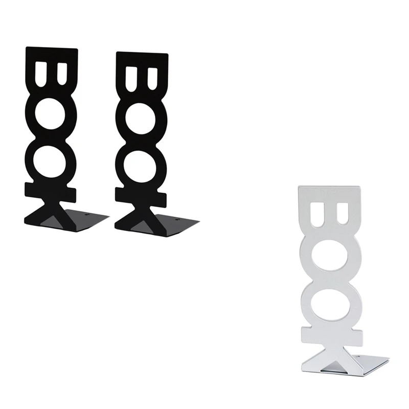 도서관 학교 책 거치대 북 엔드, 레터 북 배플, 1 쌍