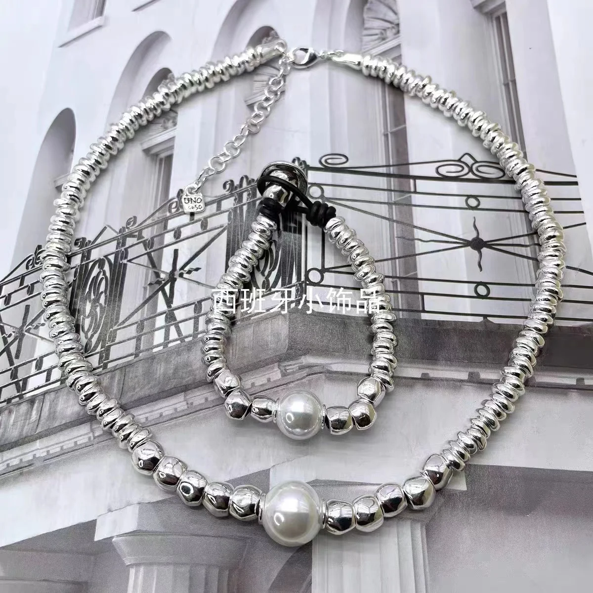 2022 New Plated  Silver Color Bead High quality pearls Necklace Can Be Given As A Gift To Women with Free Wholesale Shipping