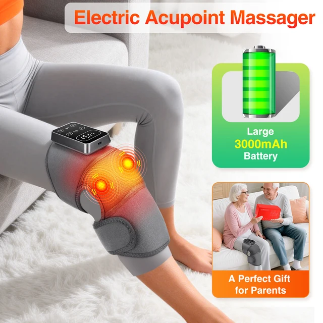 Knee Massager 3 in 1 Cordless Thermal Pad Shoulder Vibration Leg Arm Joint Brace Muscle Relax Joint Brace Muscle Relaxation 1