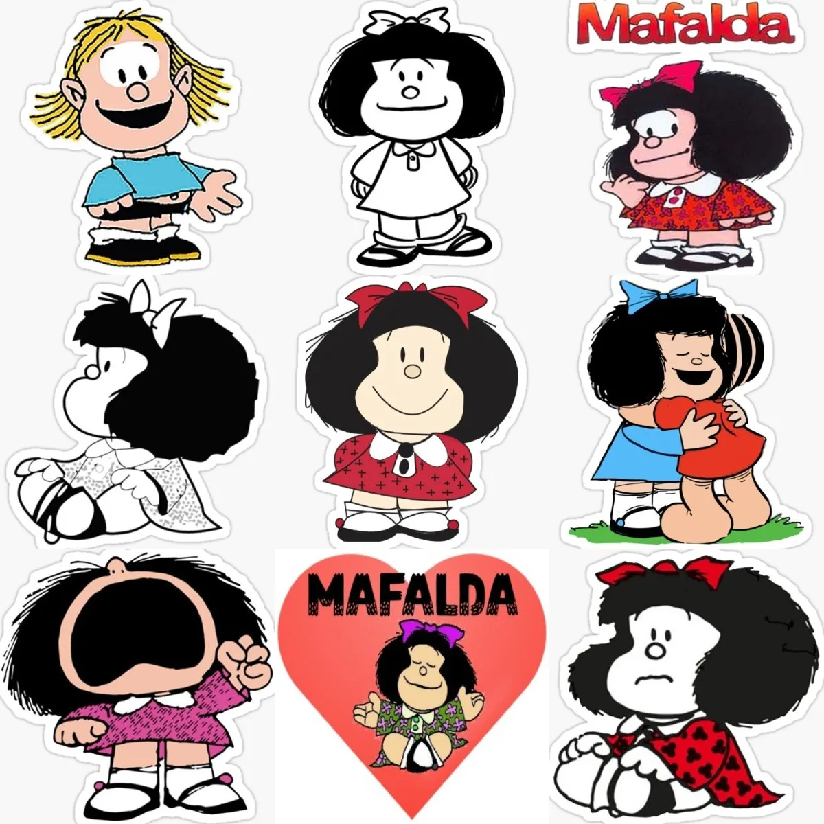 

Mafalda Anime Cartoon Creative Sticker Car Off-road Bumper Motorcycle Laptop Wall Window Bicycle Racing Helmet Camper PVC Decal