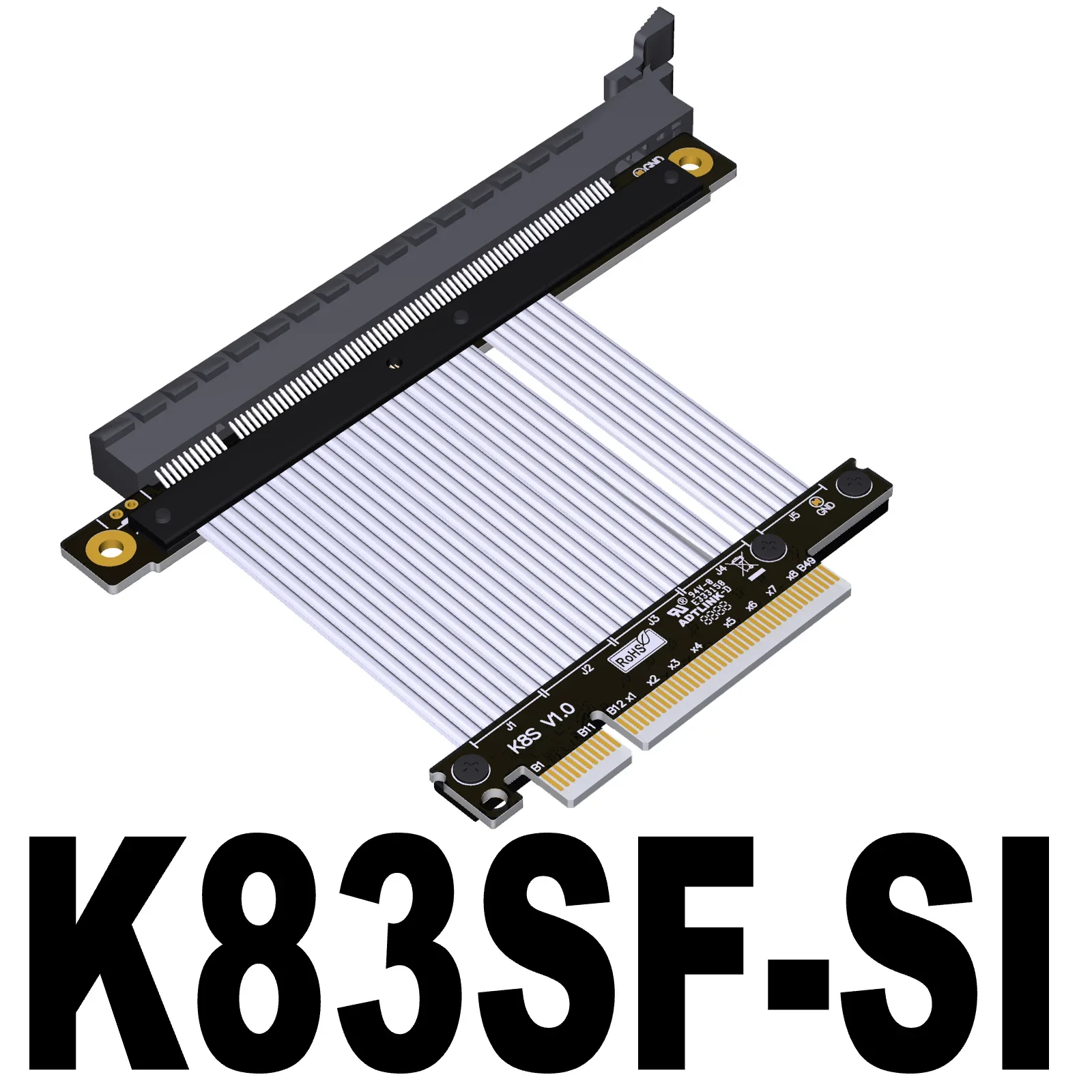 Extensor para Placa Gráfica Pci-e Placas de Vídeo Pci Express Gen4 16x 8x 1u2u Gpu Amd Nvidia Universal Slot 4.0x8x16 Riser Cable - Imagem 3