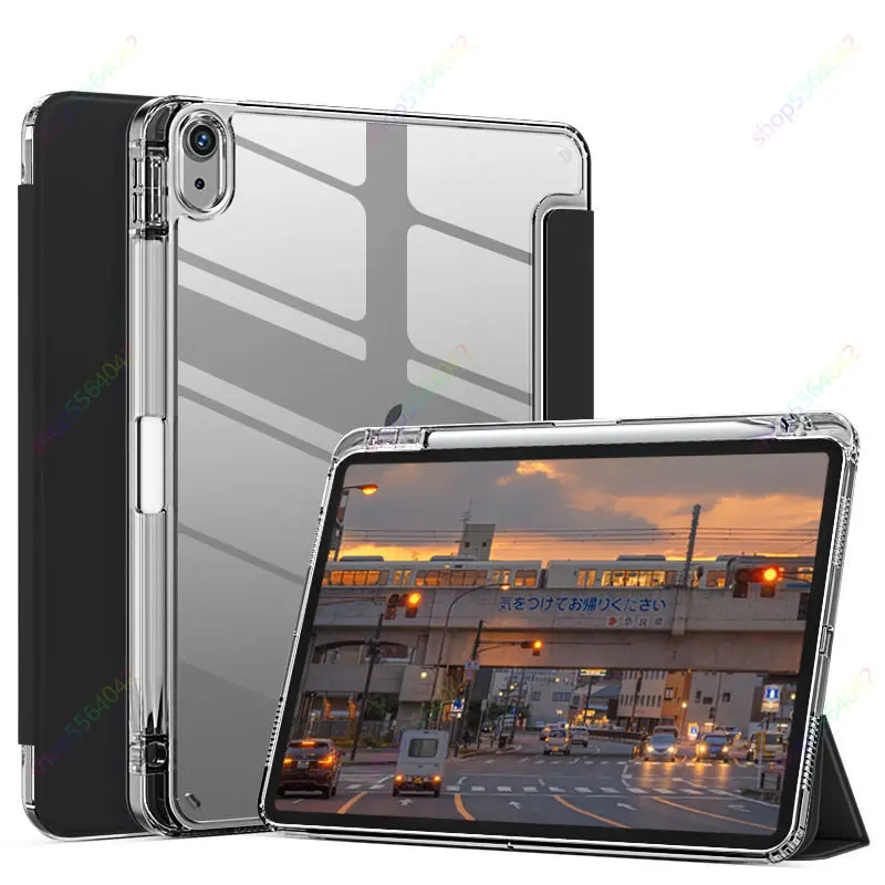 Con Astuccio Portamatite Per Ipad 9Th Generation 10.2 ''Funda Ipad 8Th Gen 2270 Ipad Pro11 M1 M2 2022 Clear Back Shell Auto Sleep