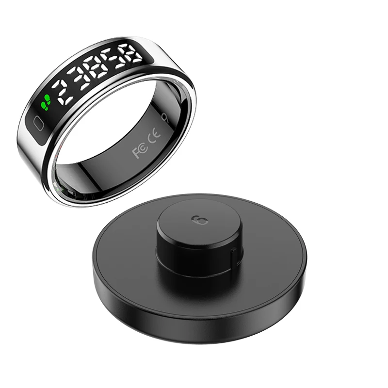 Smart Ring with Wireless Charging, Health & Sleep Monitor, Gesture Control, Waterproof, Multi-Sport Modes
