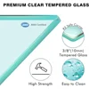 Frameless Double Sliding Shower Door 68-72" W x 76" H, 3/8" 10mm Clear Noiseless Glass Door with Anti-Jumping System Shower Door 4