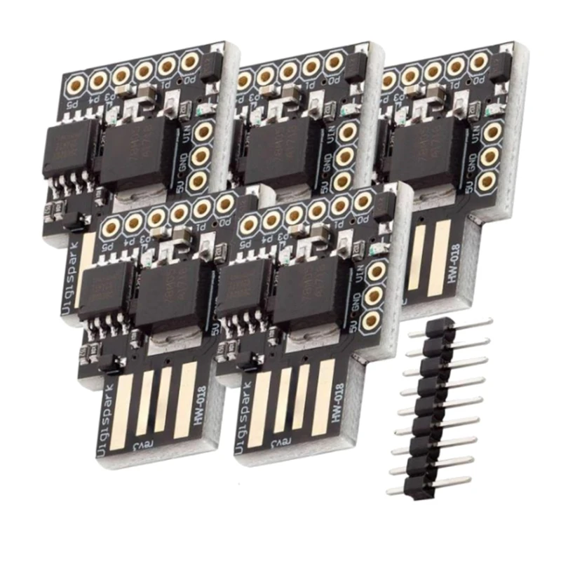 

NEW-5Pcs ATTiny85 Digispark I2C LED Rev.3 Kickstarter 5V IIC SPI USB Development Board 6 I/O Pins for Arduino