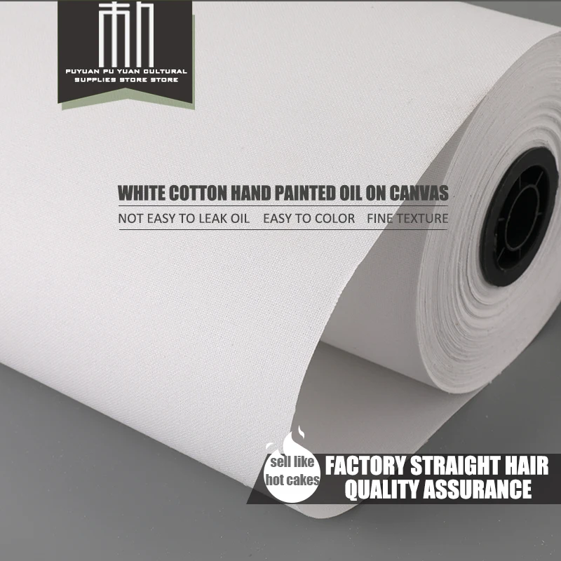 5m Cotton Canvas 280g Beginners Practice Painting 27/37/47/57cm Stretched canvas, painting supplies