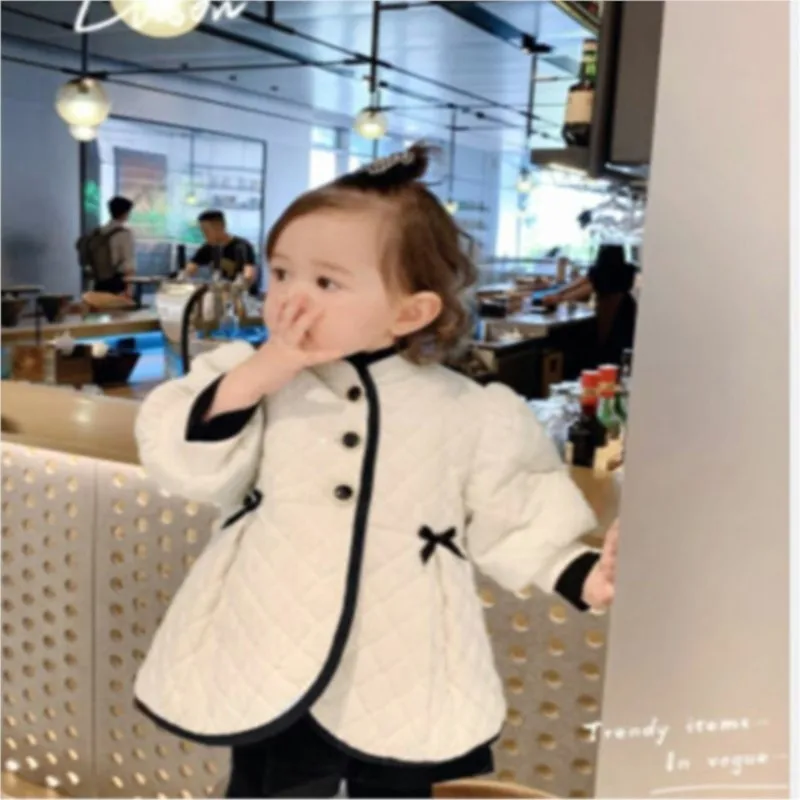 new spring autumn/winter Girls Kids cotton-padded coat clothes comfortable cute baby Clothes Children Clothing