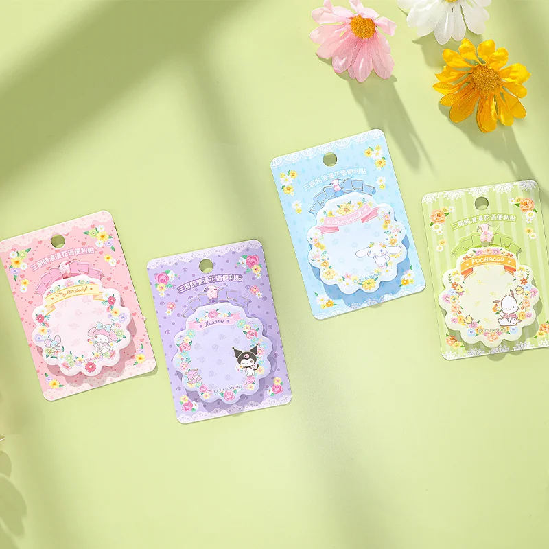 

20 шт/лот Sanrio Kuromi мелодия Pochacco Memo Pad Sticky Notes Stationery Label Notepad Planner Sticker Post School Supplies