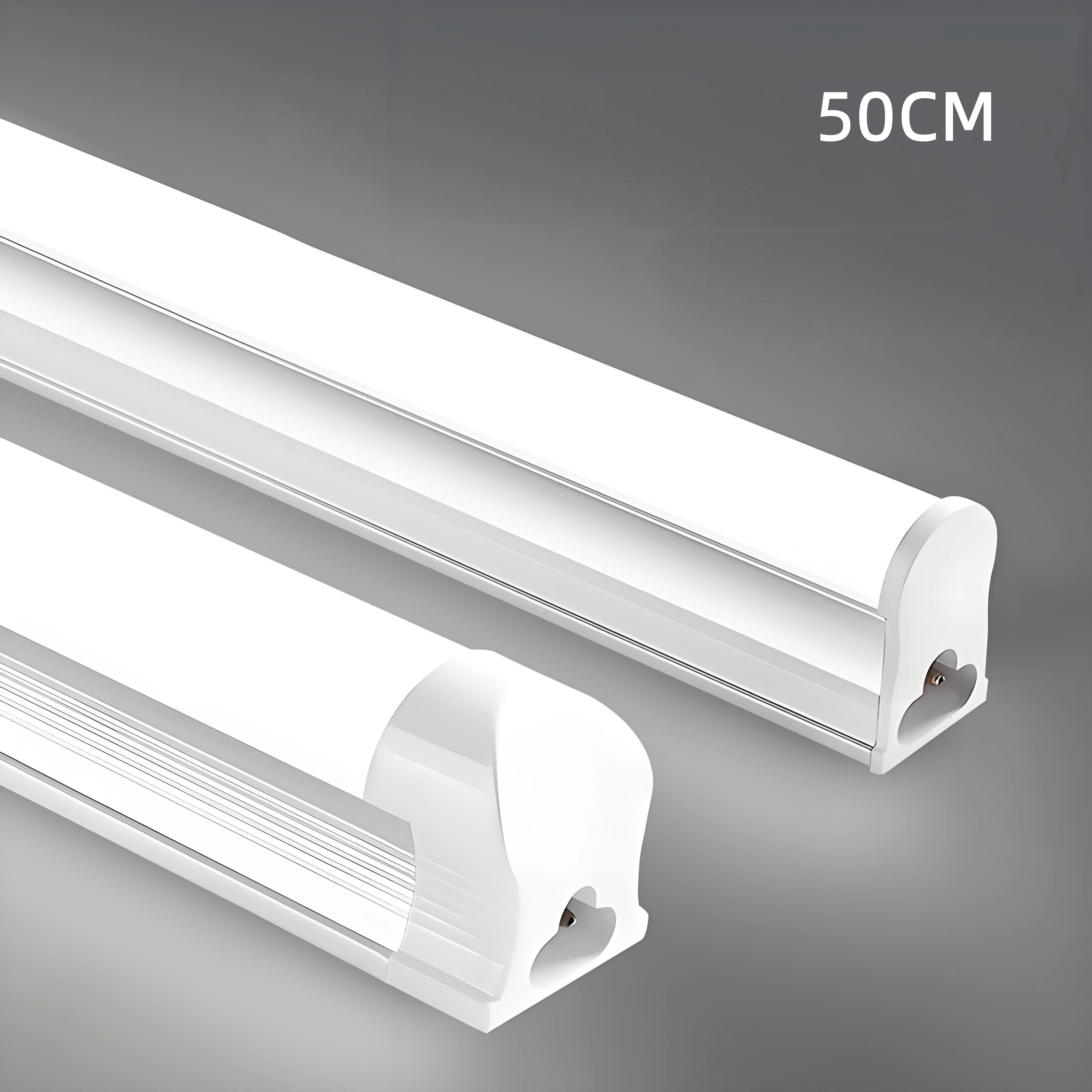 หลอดไฟ LED ฟลูออเรสเซนต์ 50 ซม. คุณภาพสูง บาร์ไลท์อะลูมิเนียม T5 T8 หลอดไฟ LED พร้อมปลั๊ก AC220V แบบ EU สวิตช์ประหยัดพลังงาน โคมไฟติดผนังบ้าน 1