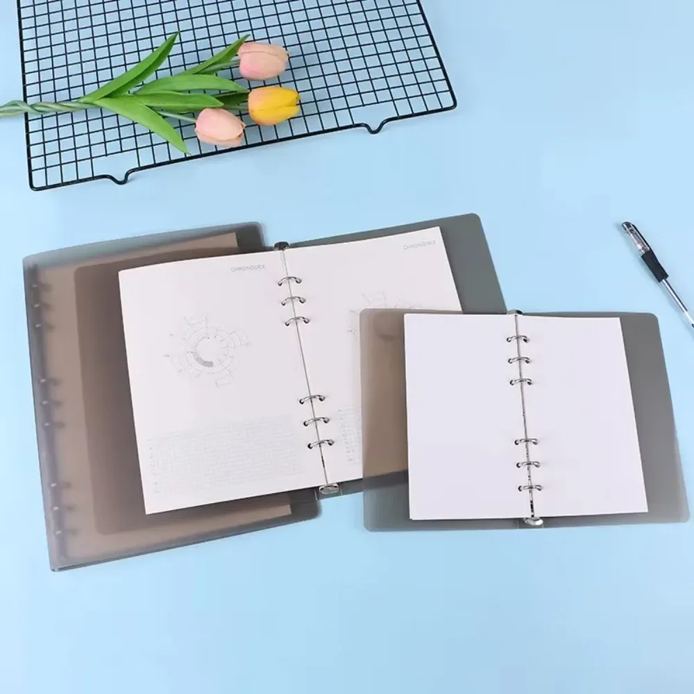 A6/ A5 6-Holes Colorful PP Cover Round Ring Binder Personal