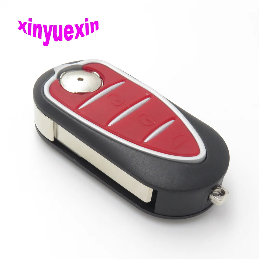 Xinyuexin Per Alfa Romeo Flip Remote Car Key Shell Fob Case Per Alfa Mito Giulietta 159 Gta Key Custodia Di Ricambio Accessori Auto