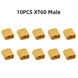 High - Performance XT60 Connector Set - Durable Bullet Power Plugs for RC Lipo Battery and Motor Applications (10PCS XT60 Male)