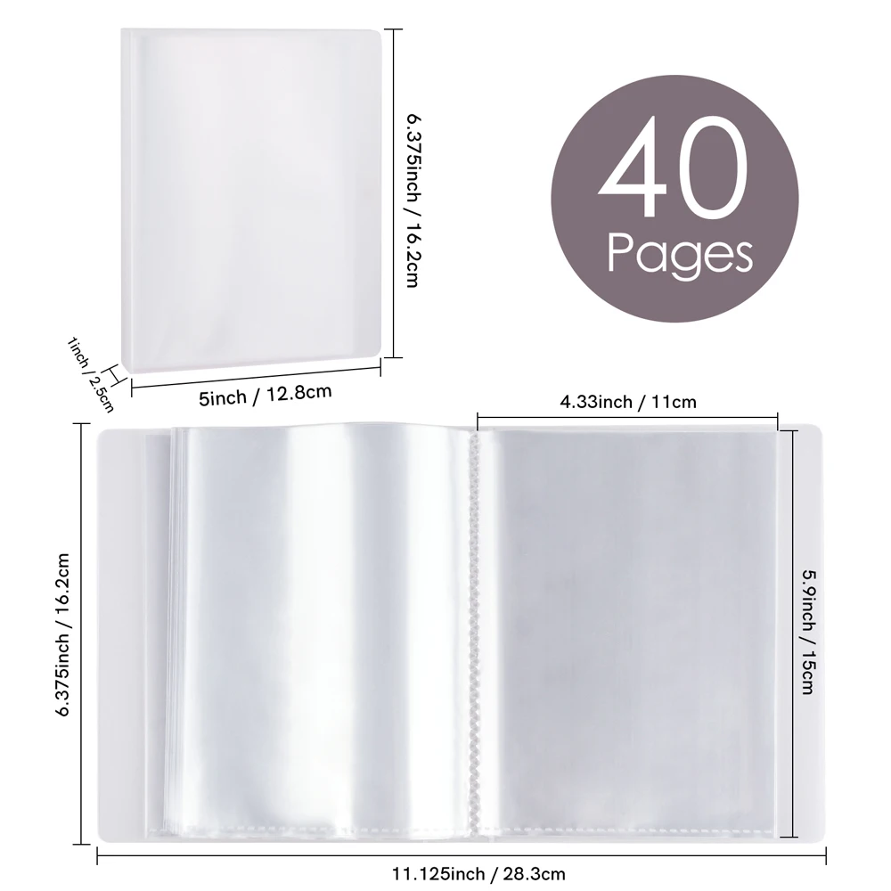 A6 Size Clear Sticker Photo Storage Album With 40 Pages Booklet Book Binder Stamp Cutting Dies Storage Book Organizer Folder