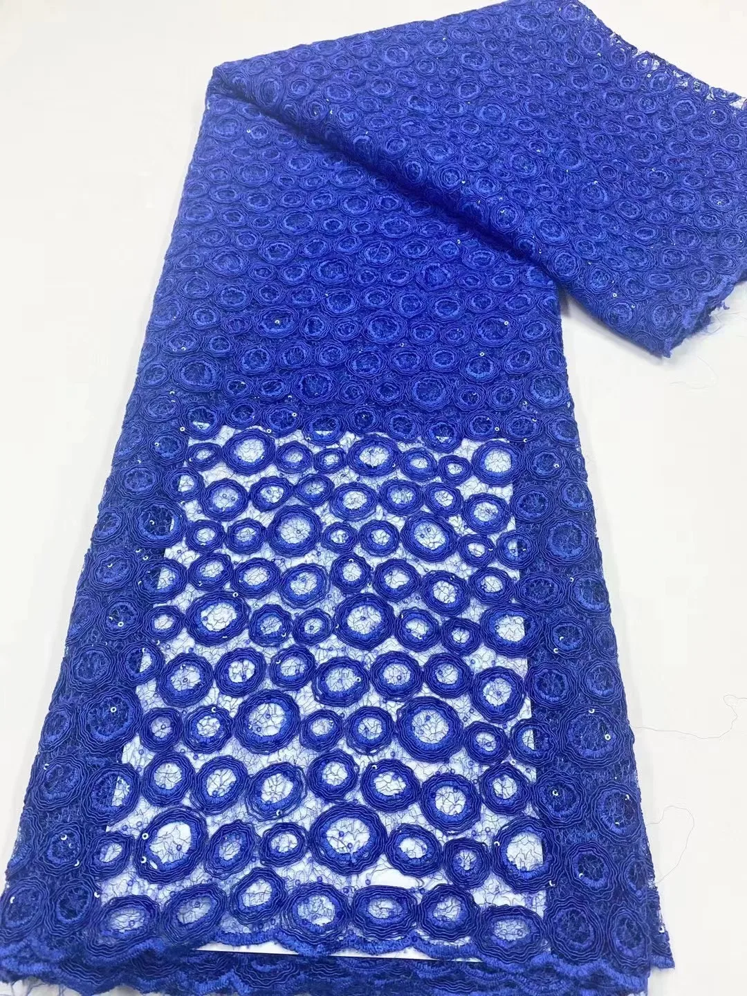 

African Lace Fabric With Sequins Nigerian Tulle Net Lace French Mesh Lace Fabric Newest Style For Wedding Party Dress 5Yards