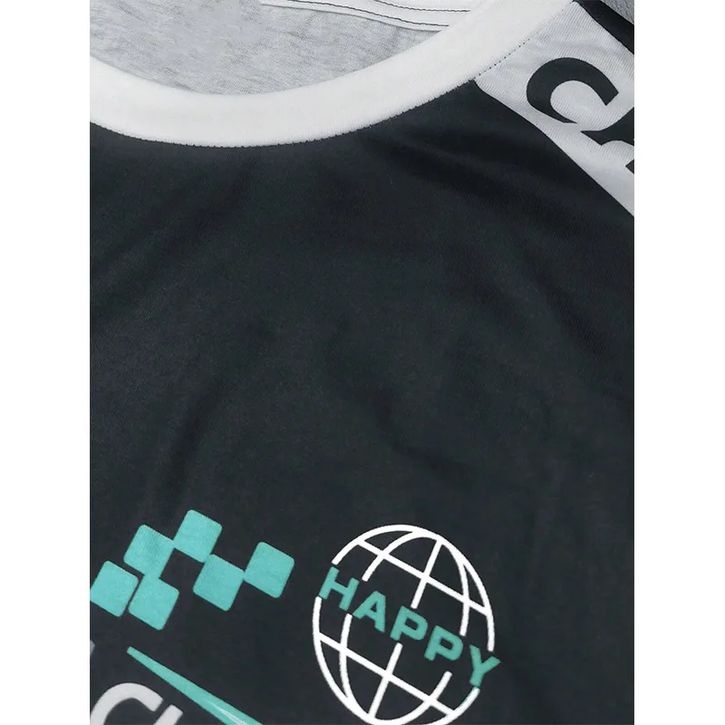 Summer Men's Racing Motorcycle Suit T-shirt Round Neck Loose Quick Drying Short Sleeved Chicago No.23 Printed Top Tee