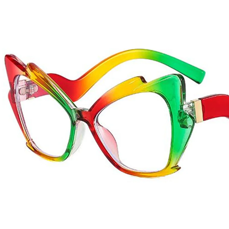 

NEW Anti-Blue Light Glasses Rainbow Color Eyeglasses Butterfly Spectacles Simplity Clear Lens Oversize Frame Eyewear