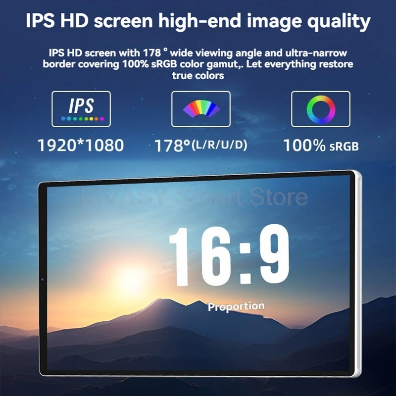 Touch Screen 21.5 Inch Android 13 systems Smart TV 6000mAH Battery-power 6+128G device Rotatable Movable Monitor for Gym Live