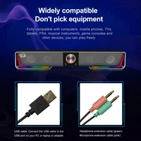REDRAGON GS570 Darknets Support Bluetooth Wireless aux 3.5 surround RGB speakers column sound bar for computer PC loudspeakers - Image 5