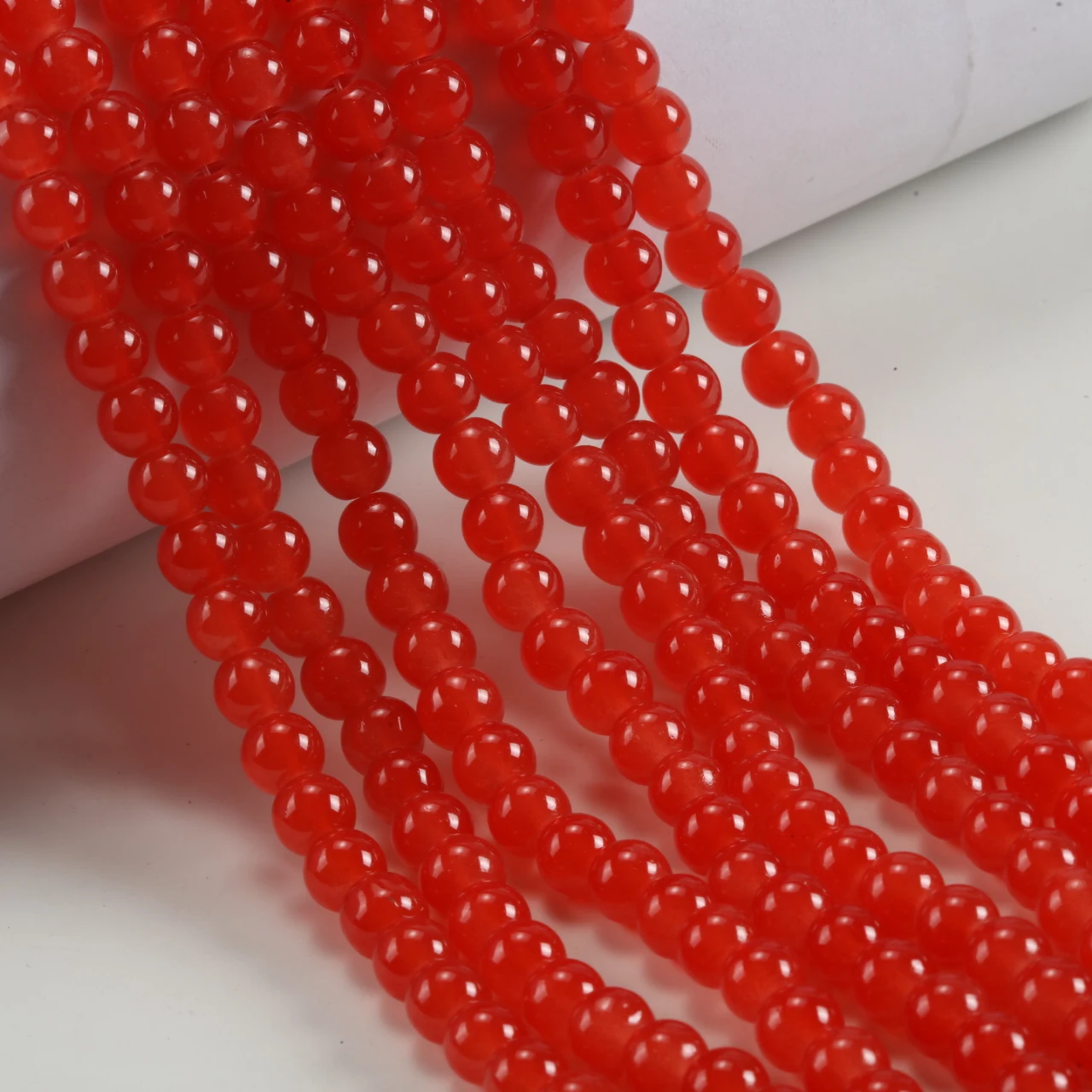 Light Lake Blue Glass Beads for Jewelry Making and Crafts, 8mm Round Beads (Bulk Pack)