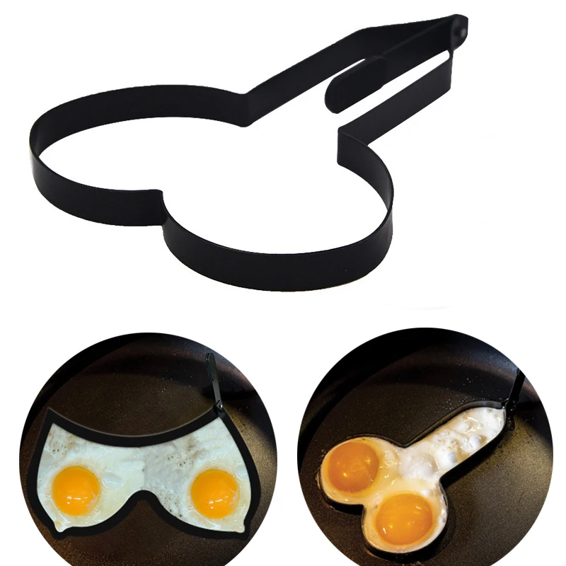 Funny Fried Egg Mold Penis Shape Cooking Egg Pancake Metal Mould