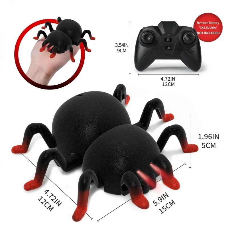New Simulation RC Spider Mini Wall Climbing RC Car Wireless Remote Control Animal Spider Toys for Kids Stunt Cars Halloween Gift 6