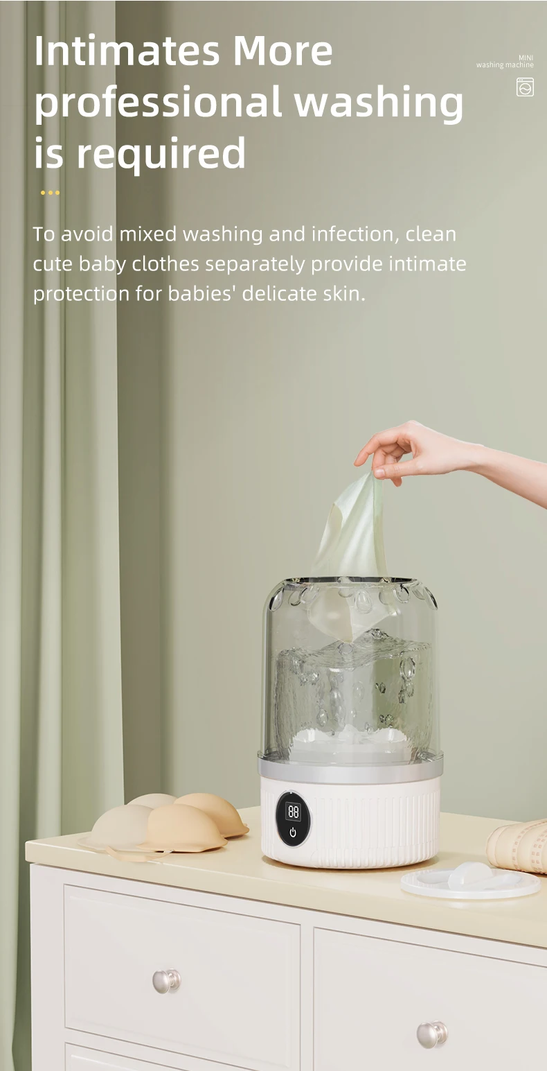 Description Picture 5 of itemMini laundry cup small portable underwear washing machine for mother and baby underwear, no installation required