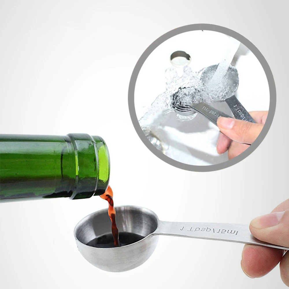 Measuring Spoons Set 6pcs 304 Stainless Steel with Engraved Measurements