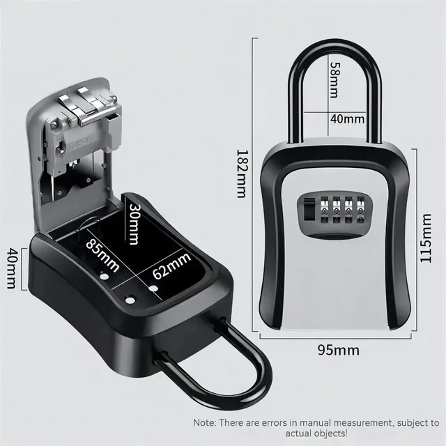 Upgraded Wall Mounted Secure Key Safe with Key Lock Box Key Storage with 4-digit Password Lock House Key Anti theft  Key Hider 5