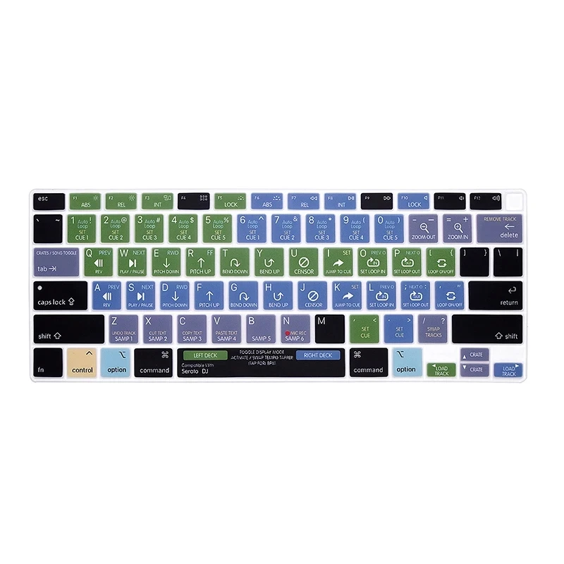 Serato DJ Hotkey Keyboard Cover Skin for MacBook Air 13" with Touch ID MODLE A2179 and A2337 Apple M1 Chip US Layout