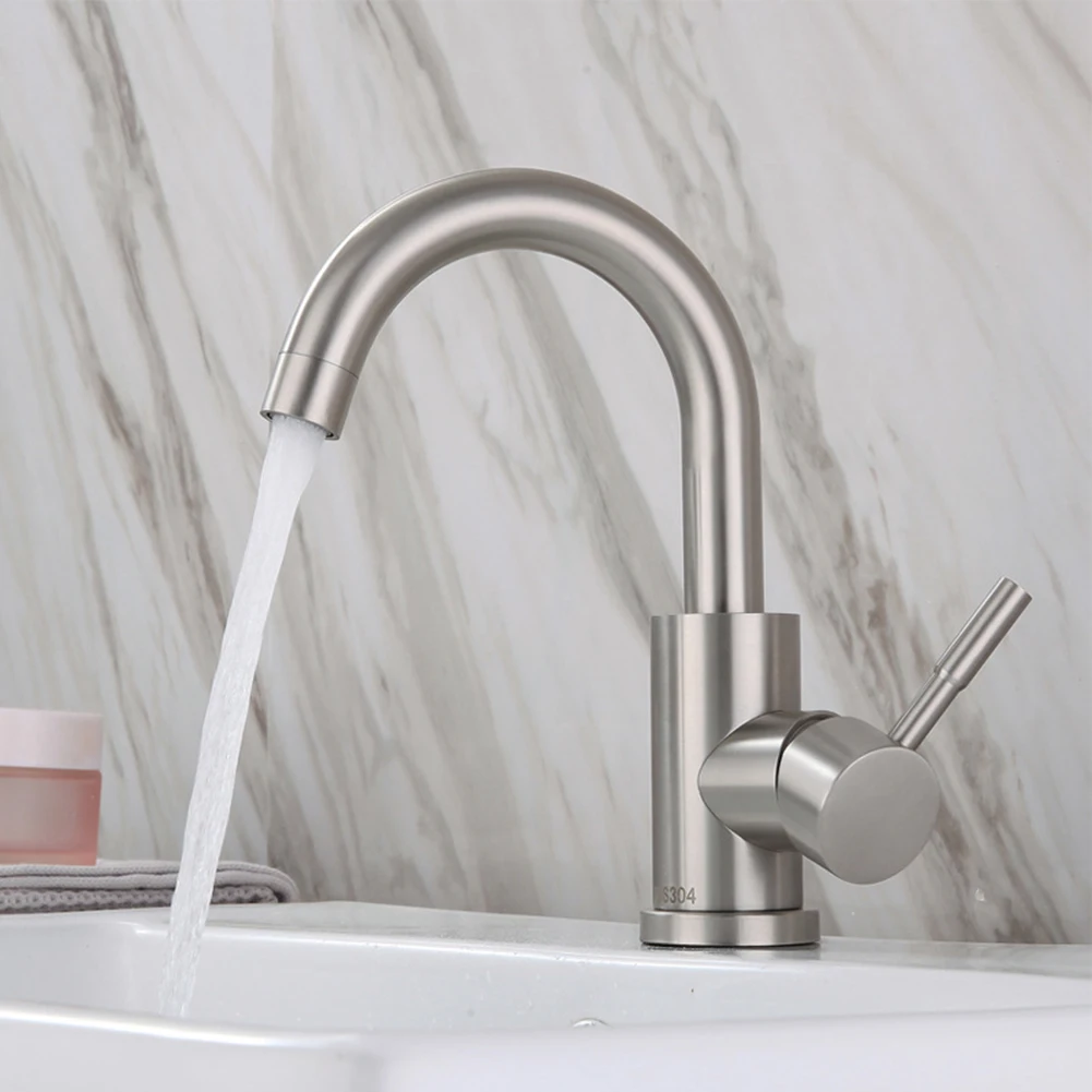 

High Arch Spout Bathroom Hot Cold Water Finish Head Kitchen Lever Position Product Name Rotation Sink Styles Water