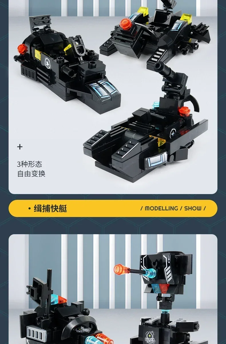 Educational police building block toy set