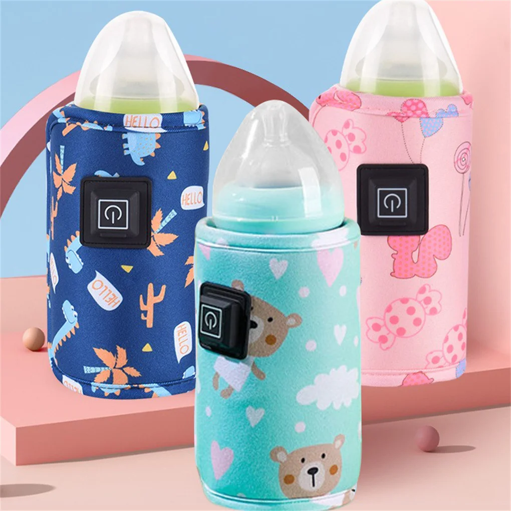 Portable Bottle Warmer for Baby Breastmilk, USB Charge and Accurate Heating  of Car and Travel Bottle Warmer,Adjustable Gear and Automatic Insulation