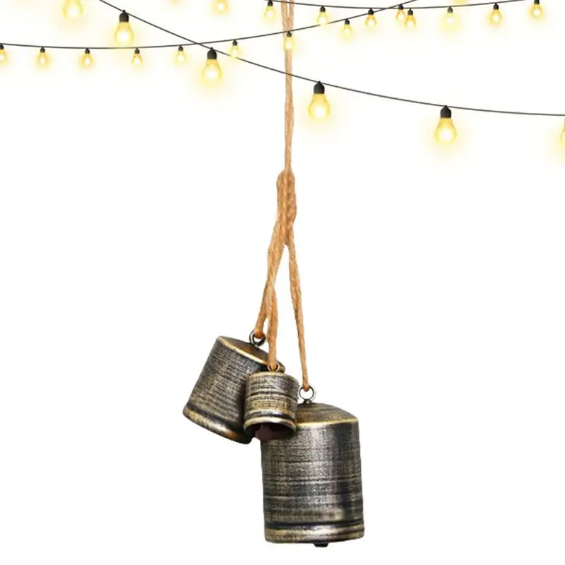 Christmas Cow Bells Rustic Harmony Bell Vintage Christmas Bells with Crisp Sound for Front Door Wreath Tree Decoration christmas decorations jingle bells christmas bell cow bells