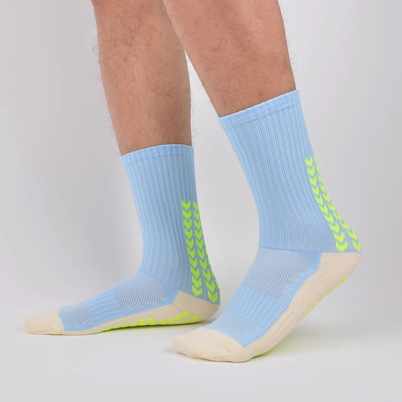 Chaussettes De Football Antidérapantes Pour Hommes - Haute Cheville, Pour Le Sport Et L'athlétisme