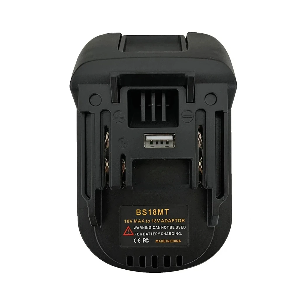 Akku-Adapter-Konverter für Bosch 18 V, umgewandelt in für Makita 18 V Li-Ionen-Akku BL1830 BL1850 BS18MT-Adapter mit USB-Anschluss