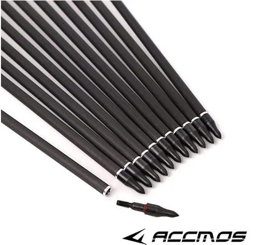 id6.2mm pure carbon feathers arrow Spine250/300/340/400/500/600/700/800 6/12pc 4inch turkey feathers Archery Bow Shooti carbon arrow shafts
