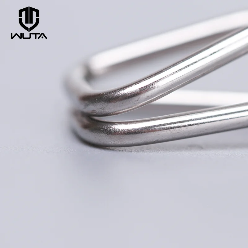 WUTA 20 pcs Hot Stainless Steel Metal Spring Clips for Leather craft Tools  Silver Ticket Clip Clothes Hanging Pegs Clips Clamps