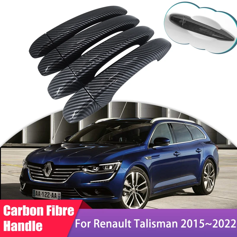 

Carbon Fiber Door Handle Cover Fit for Renault Talisman Samsung SM6 2015~2022 Car Protection Accessories Stickers 2016 2017 2018