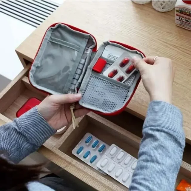 Petite trousse de premiers soins à domicile, stockage de médicaments à domicile, voyage en plein air, Mini petite boîte Portable, trousse de premiers soins médicaux 4