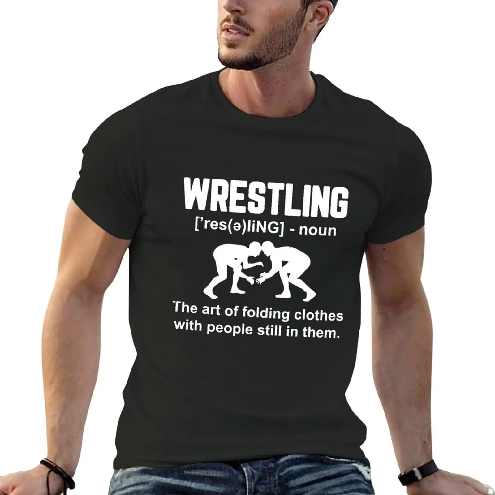

Wrestling Definition Funny Wrestle T-Shirt Blouse cute clothes plus size men clothing
