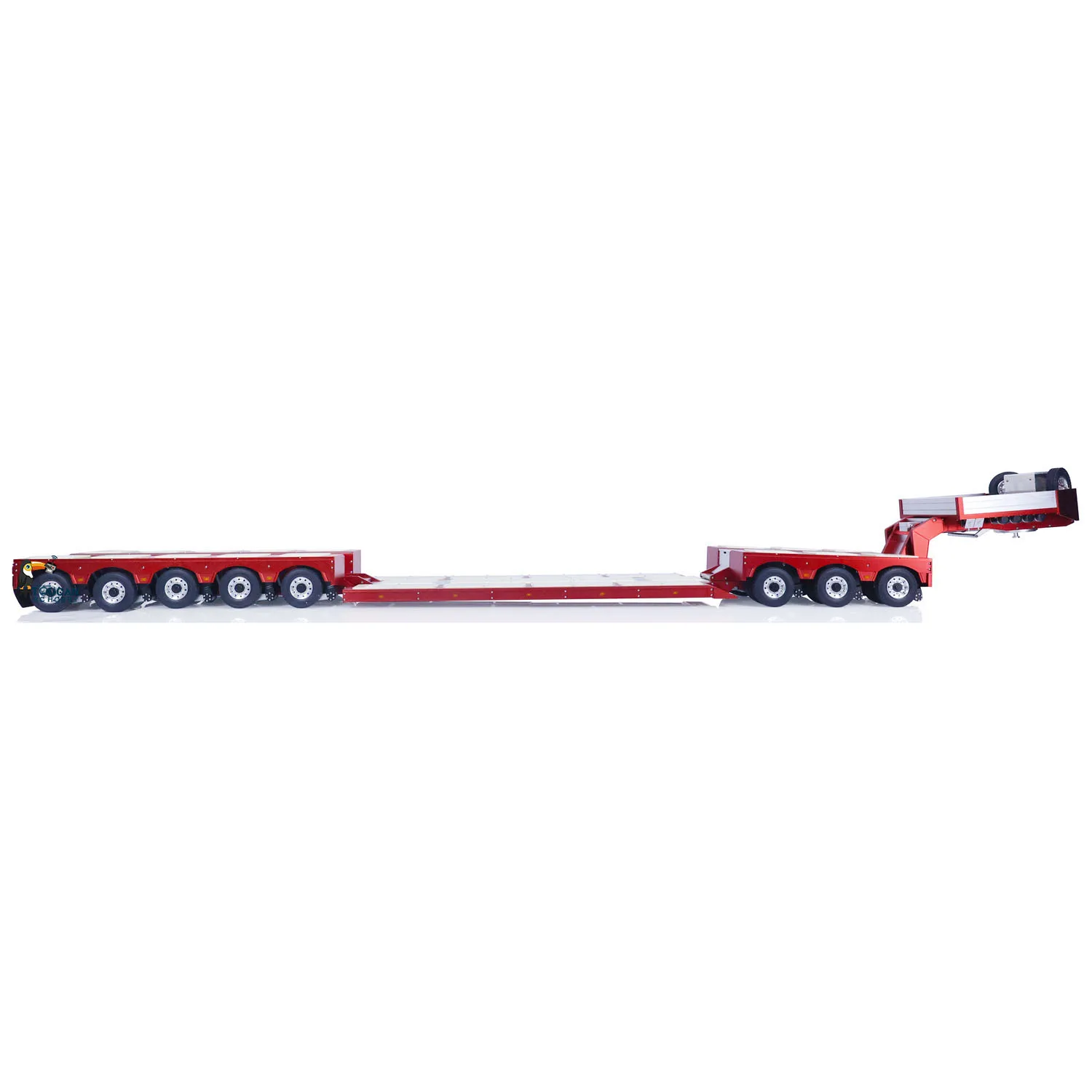 1/14 DG-996 8 Axles RC Trailer Suspension Goose 1700MM Hydraulic Metal 5+3 Hydraulically Suspended Remoted Truck Lights Model 3