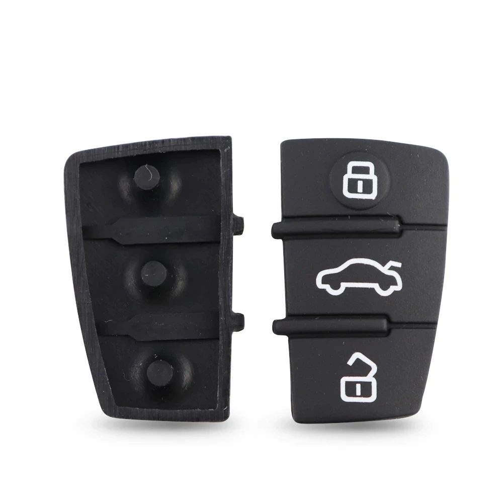 XNRKEY 2/3 Button Car Key Shell Silicone Rubber Button Pad Repair Skin for Audi A3 A4 A5 A6 A8 A2 TT B6 Q3 Q5 Q7 S RS Case Pad key case,car key shell,key shell