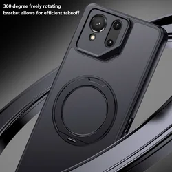 ASUS ROG Phone 9 Pro Magnetic Protective Case with Ring Stand for Asus ROG Phone 9 (Black)