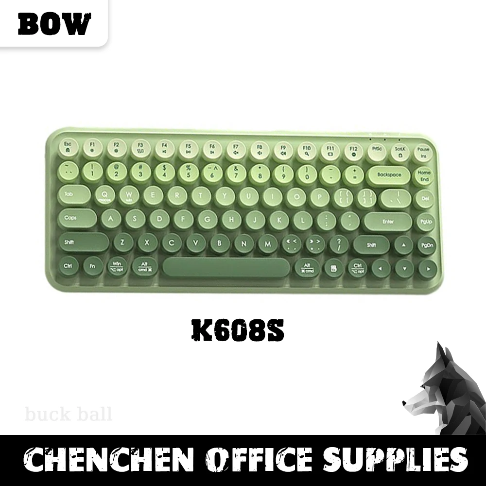 

Bow K608S Laptop Wireless Keyboard 2.4G USB Lightweight Keyboards Typewriting Dot Keycaps Protable Mute Keyboard Kit With Mouse