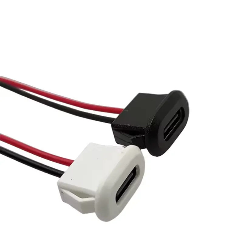 USB Type-C Female Socket Charging Interface with Welding Wire (1-10 Pack)