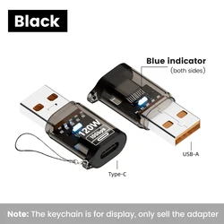 120W USB - C to USB 3.2 OTG Fast Charging Adapter (Black - usb to type c)