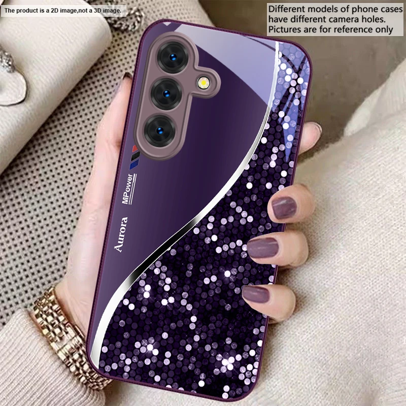 Sleek Silver Metal Curve Glass Phone Case