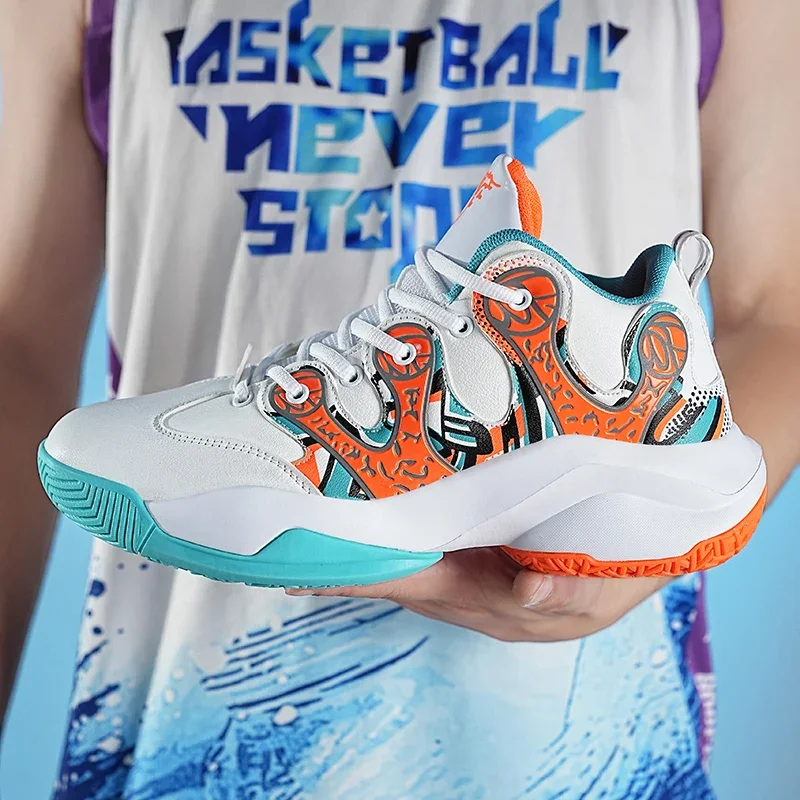 

2022 Men's Basketball Shoes Fashion Sneakers Casual Shoes Comfortable Sports Running Elastic Non-slip Mesh Breathable Male Shoes